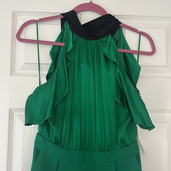 Alice and Olivia halter open back ruffle jumpsuit - Picture 3 of 6